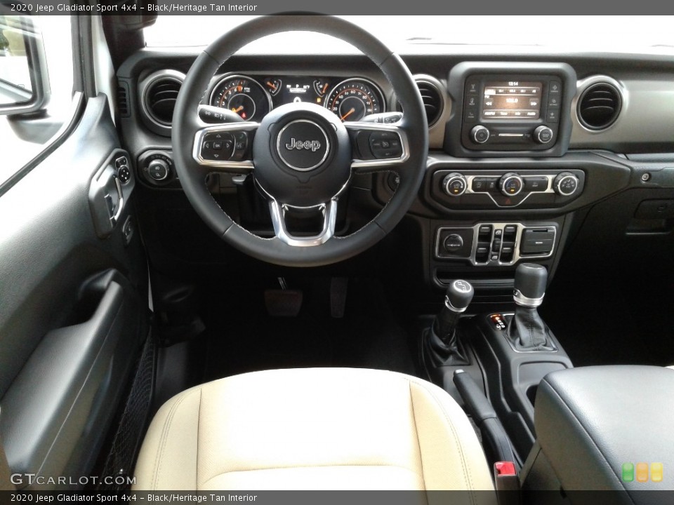 Black/Heritage Tan Interior Dashboard for the 2020 Jeep Gladiator Sport 4x4 #134350011