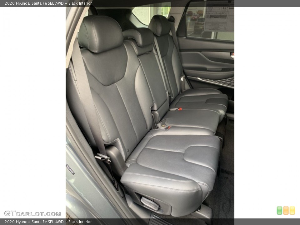 Black Interior Rear Seat for the 2020 Hyundai Santa Fe SEL AWD #134355702