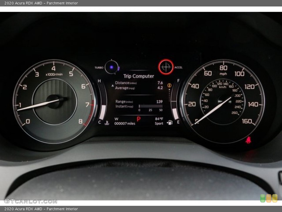 Parchment Interior Gauges for the 2020 Acura RDX AWD #134356977