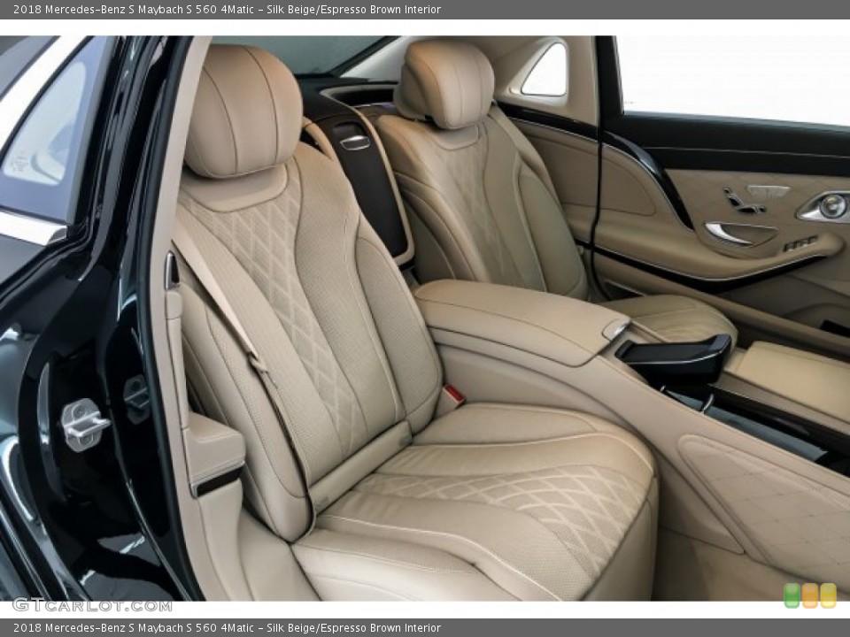 Silk Beige/Espresso Brown Interior Rear Seat for the 2018 Mercedes-Benz S Maybach S 560 4Matic #134369328