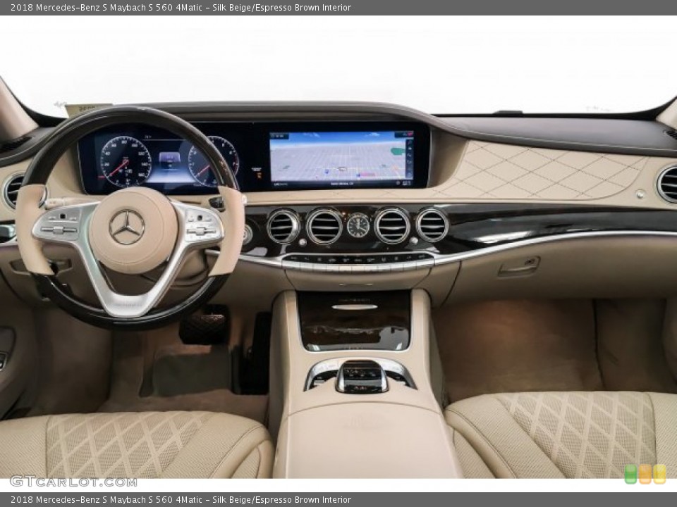 Silk Beige/Espresso Brown Interior Dashboard for the 2018 Mercedes-Benz S Maybach S 560 4Matic #134369478