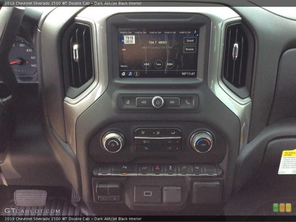 Dark Ash/Jet Black Interior Controls for the 2019 Chevrolet Silverado 1500 WT Double Cab #134369580