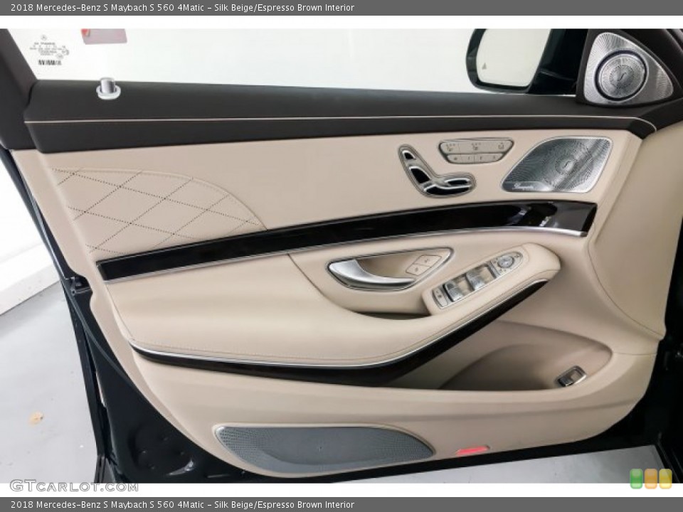 Silk Beige/Espresso Brown Interior Door Panel for the 2018 Mercedes-Benz S Maybach S 560 4Matic #134369667