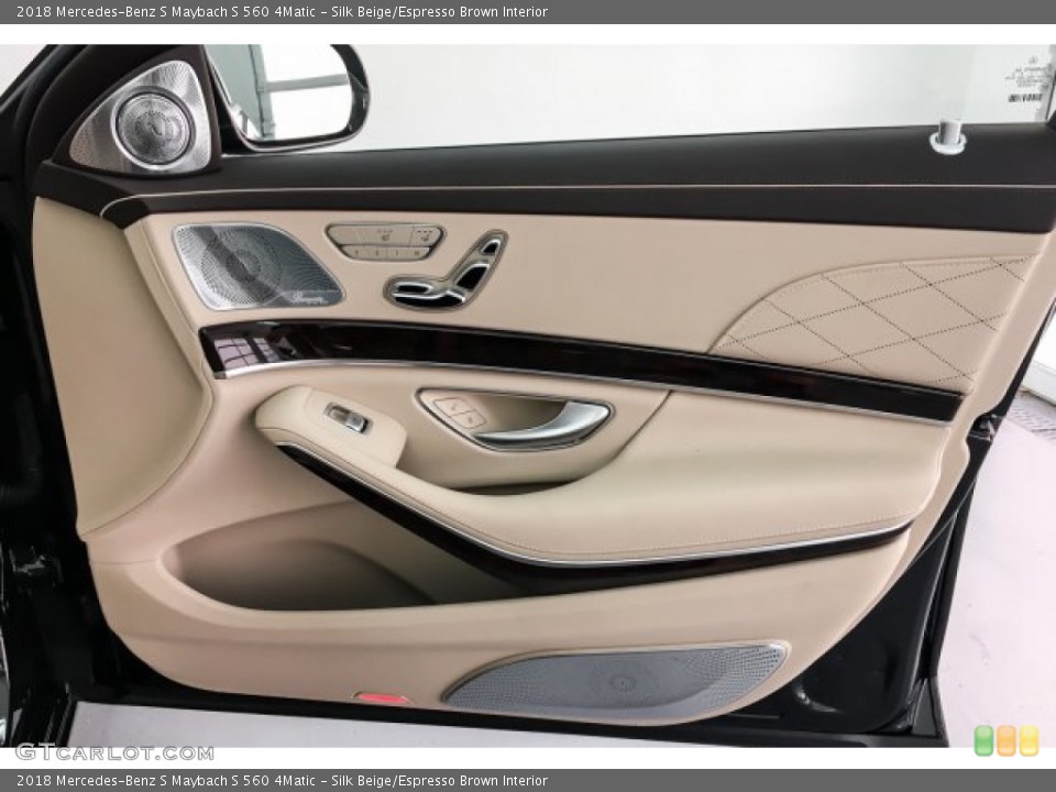 Silk Beige/Espresso Brown Interior Door Panel for the 2018 Mercedes-Benz S Maybach S 560 4Matic #134369766