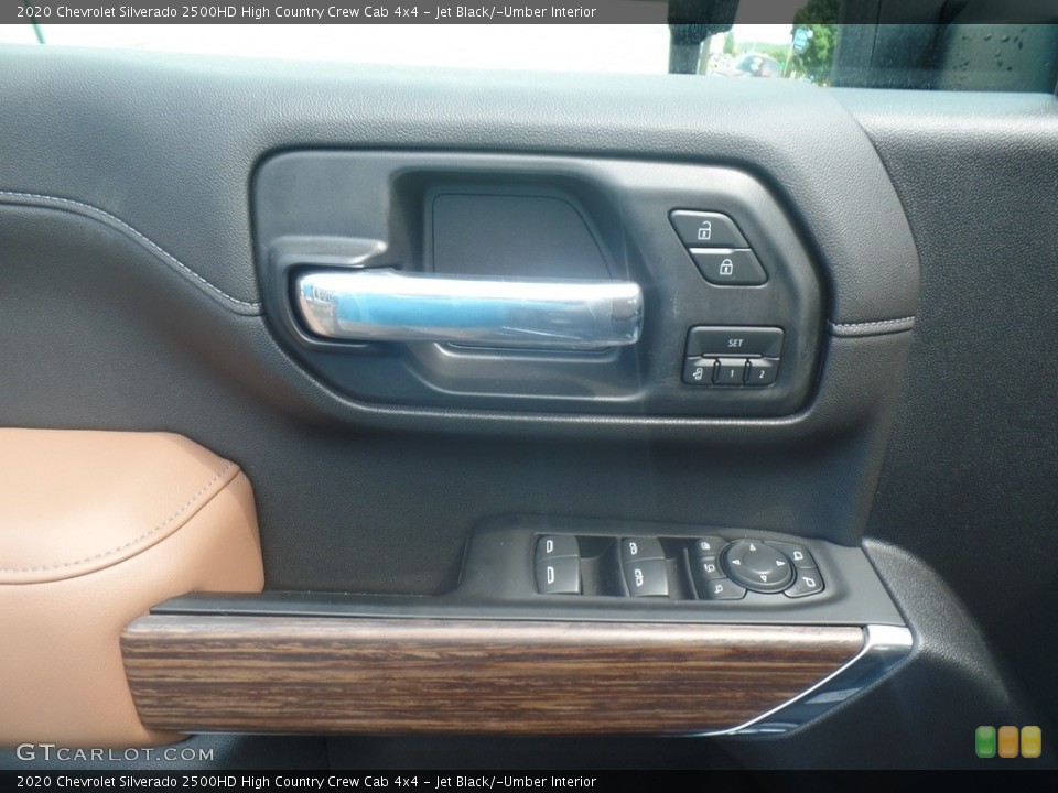Jet Black/­Umber Interior Controls for the 2020 Chevrolet Silverado 2500HD High Country Crew Cab 4x4 #134377926