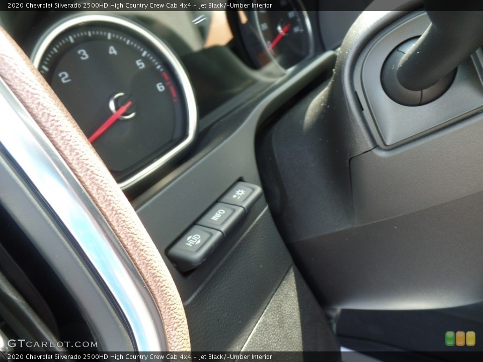 Jet Black/­Umber Interior Controls for the 2020 Chevrolet Silverado 2500HD High Country Crew Cab 4x4 #134378043