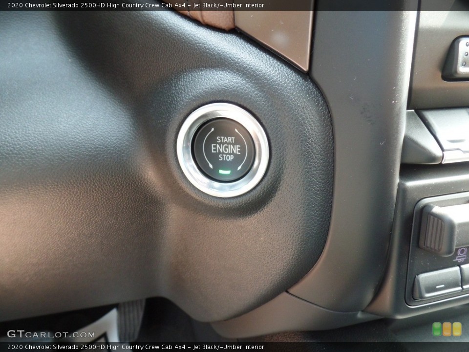 Jet Black/­Umber Interior Controls for the 2020 Chevrolet Silverado 2500HD High Country Crew Cab 4x4 #134378172
