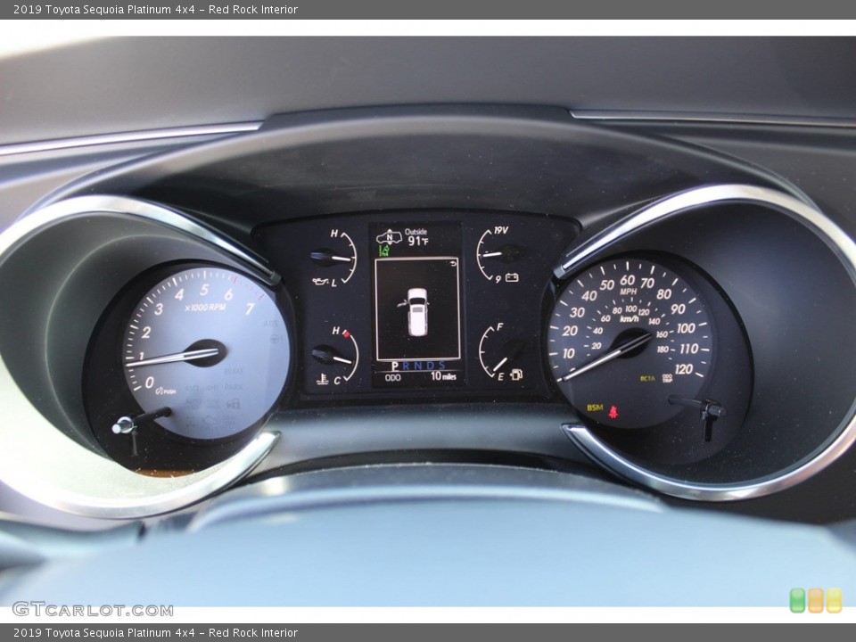 Red Rock Interior Gauges for the 2019 Toyota Sequoia Platinum 4x4 #134385355
