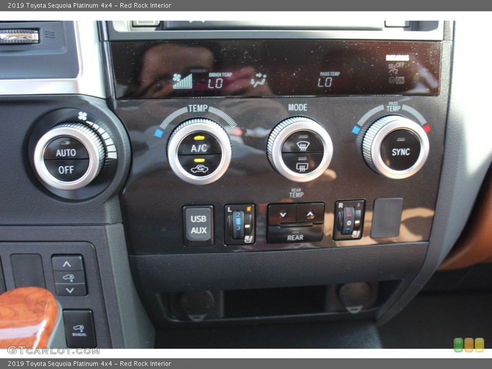 Red Rock Interior Controls for the 2019 Toyota Sequoia Platinum 4x4 #134385409
