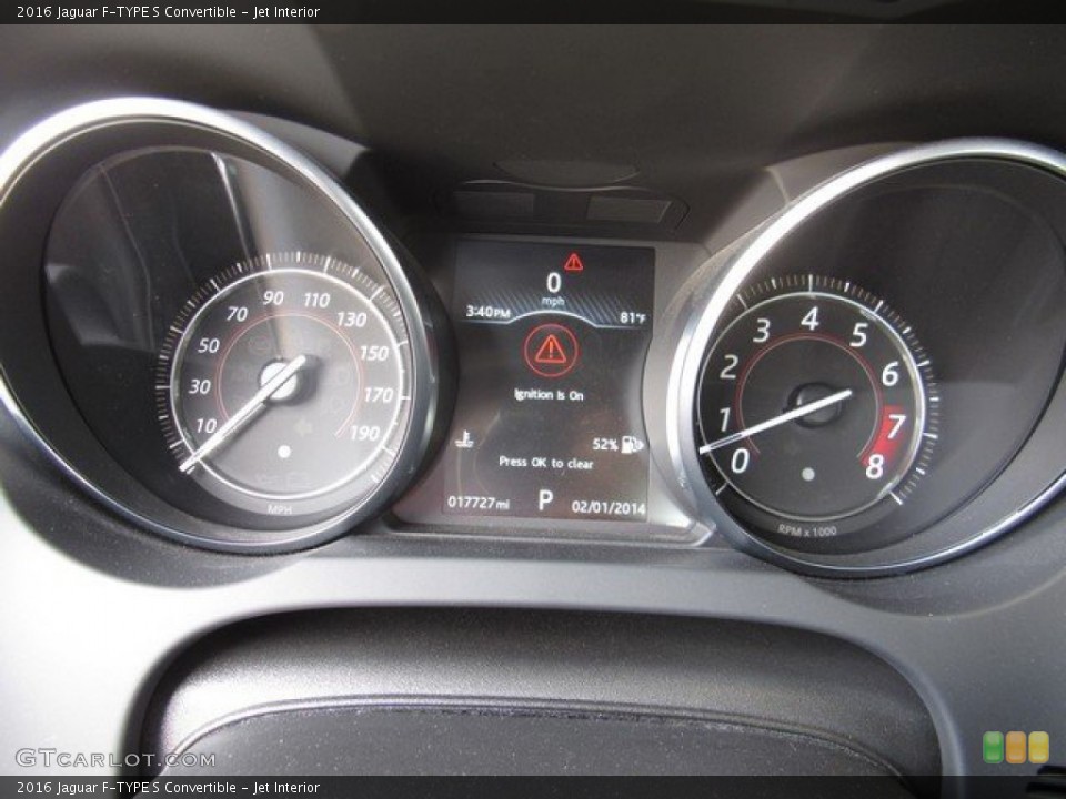 Jet Interior Gauges for the 2016 Jaguar F-TYPE S Convertible #134388068