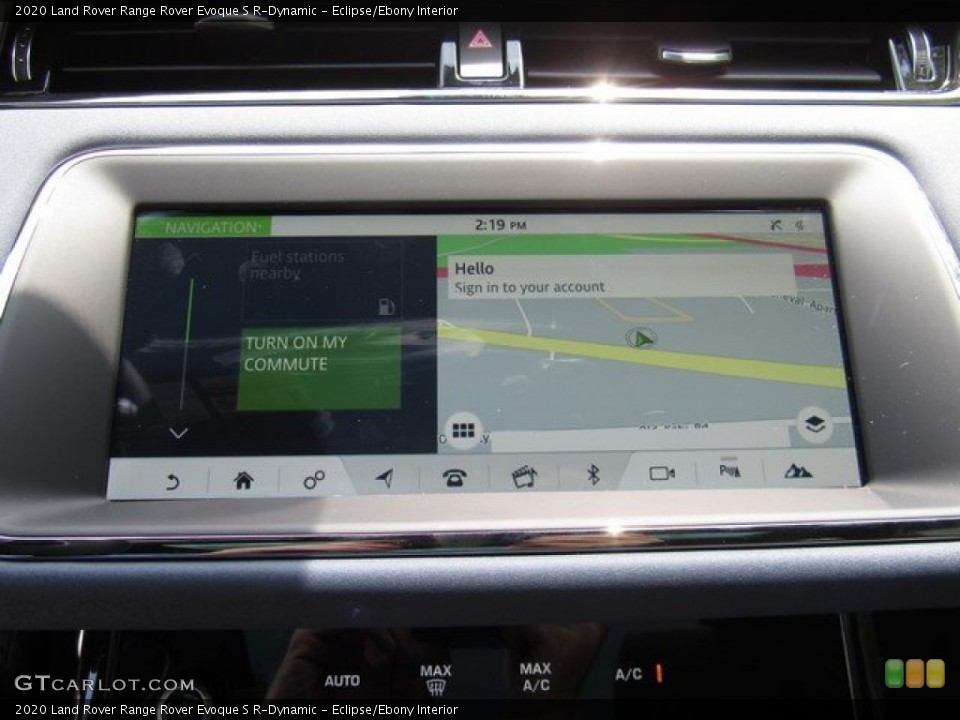 Eclipse/Ebony Interior Navigation for the 2020 Land Rover Range Rover Evoque S R-Dynamic #134388941