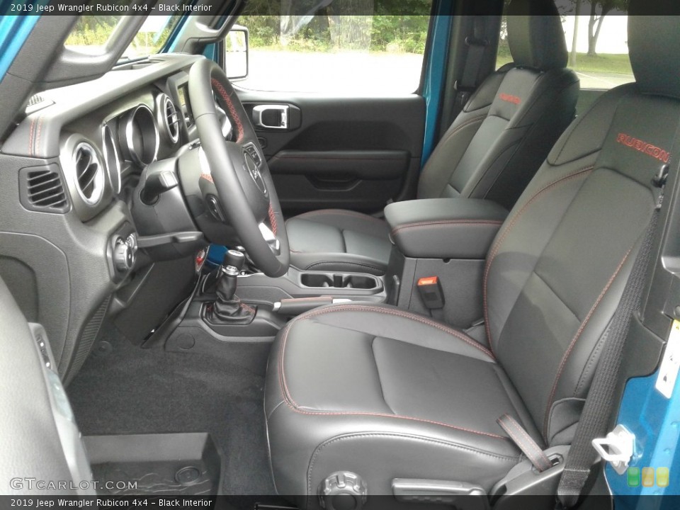 Black Interior Front Seat for the 2019 Jeep Wrangler Rubicon 4x4 #134401408
