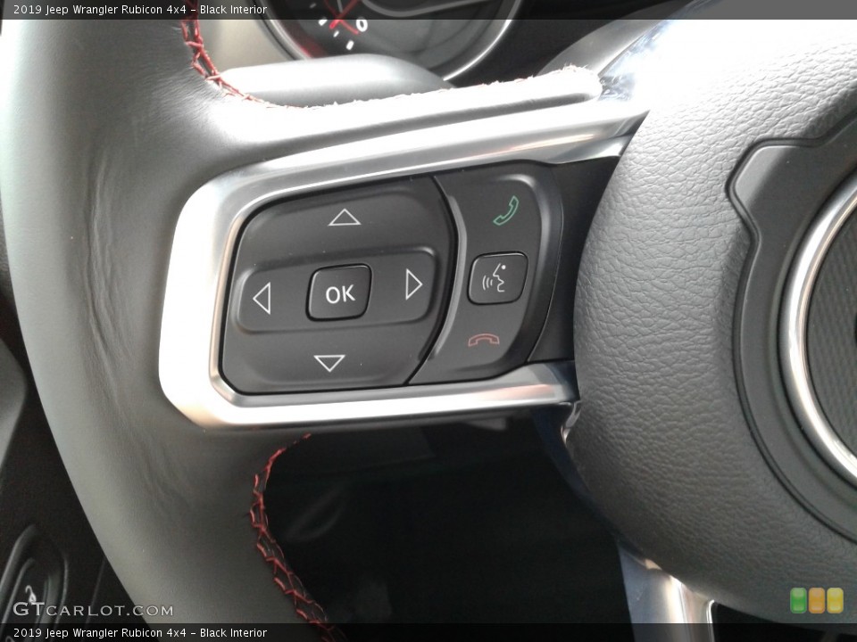 Black Interior Steering Wheel for the 2019 Jeep Wrangler Rubicon 4x4 #134401561
