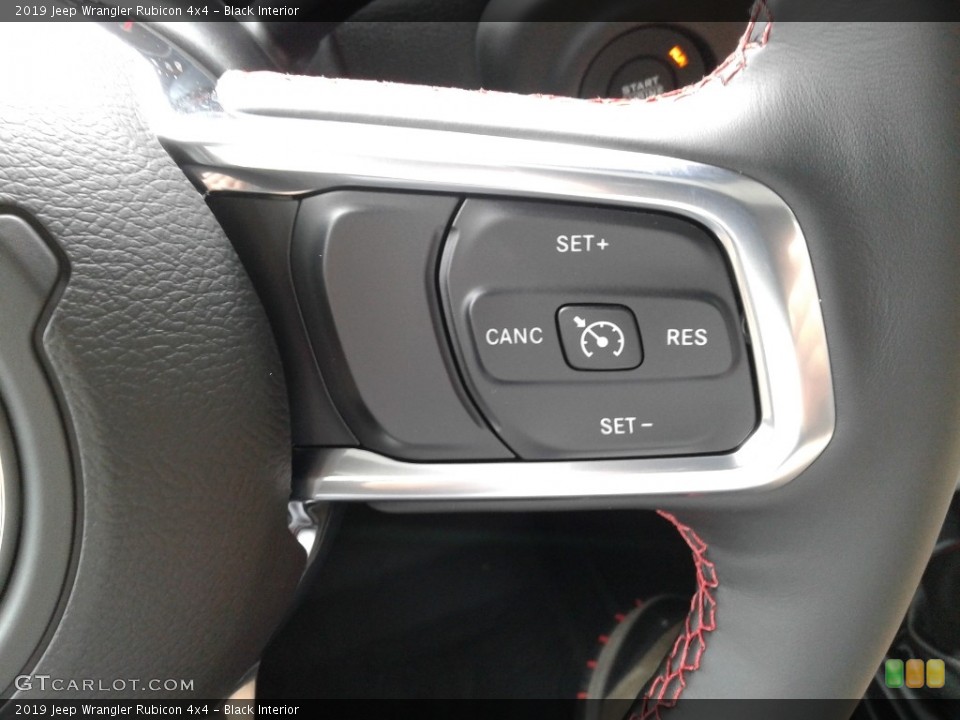 Black Interior Steering Wheel for the 2019 Jeep Wrangler Rubicon 4x4 #134401582