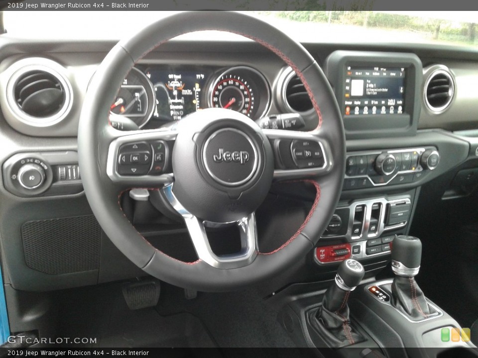 Black Interior Steering Wheel for the 2019 Jeep Wrangler Rubicon 4x4 #134401897