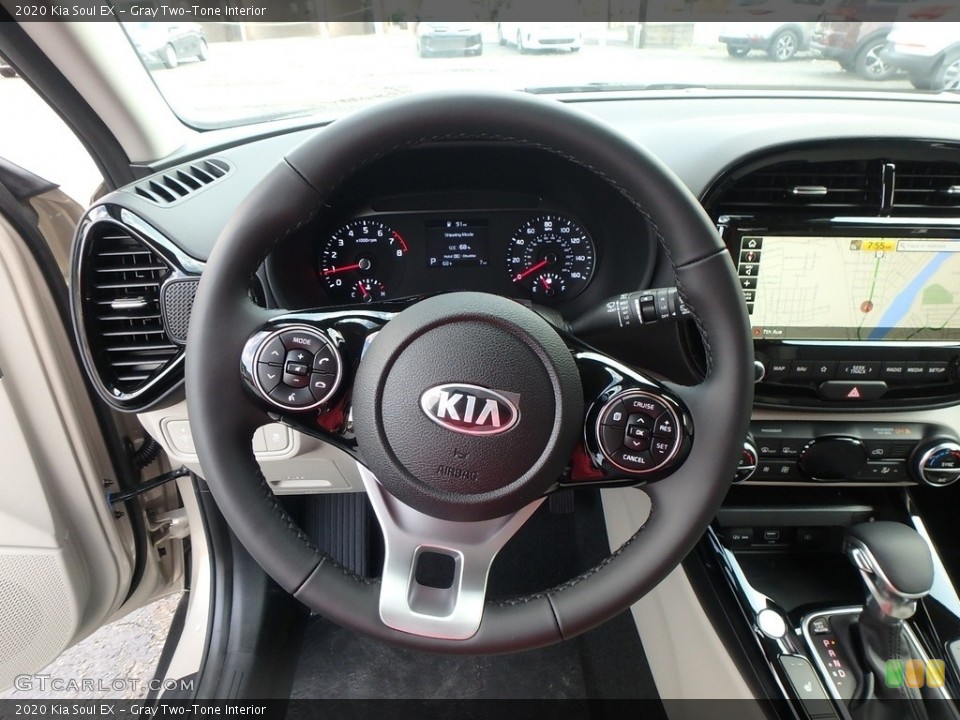 Gray Two-Tone Interior Steering Wheel for the 2020 Kia Soul EX #134406600
