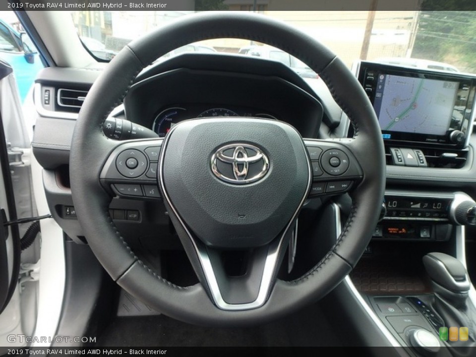 Black Interior Steering Wheel for the 2019 Toyota RAV4 Limited AWD Hybrid #134409252