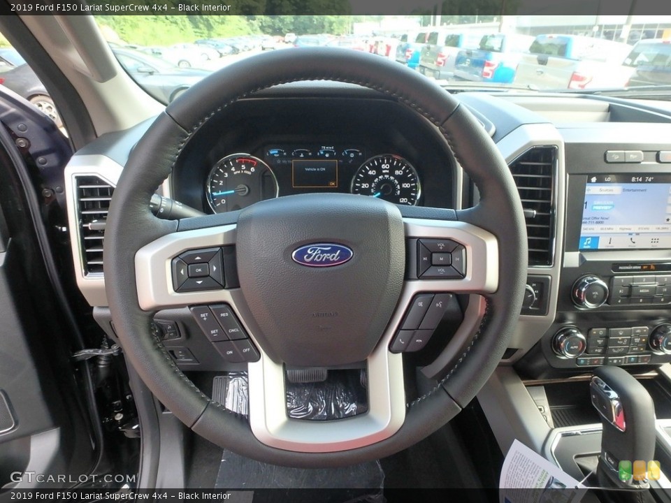 Black Interior Steering Wheel for the 2019 Ford F150 Lariat SuperCrew 4x4 #134417544
