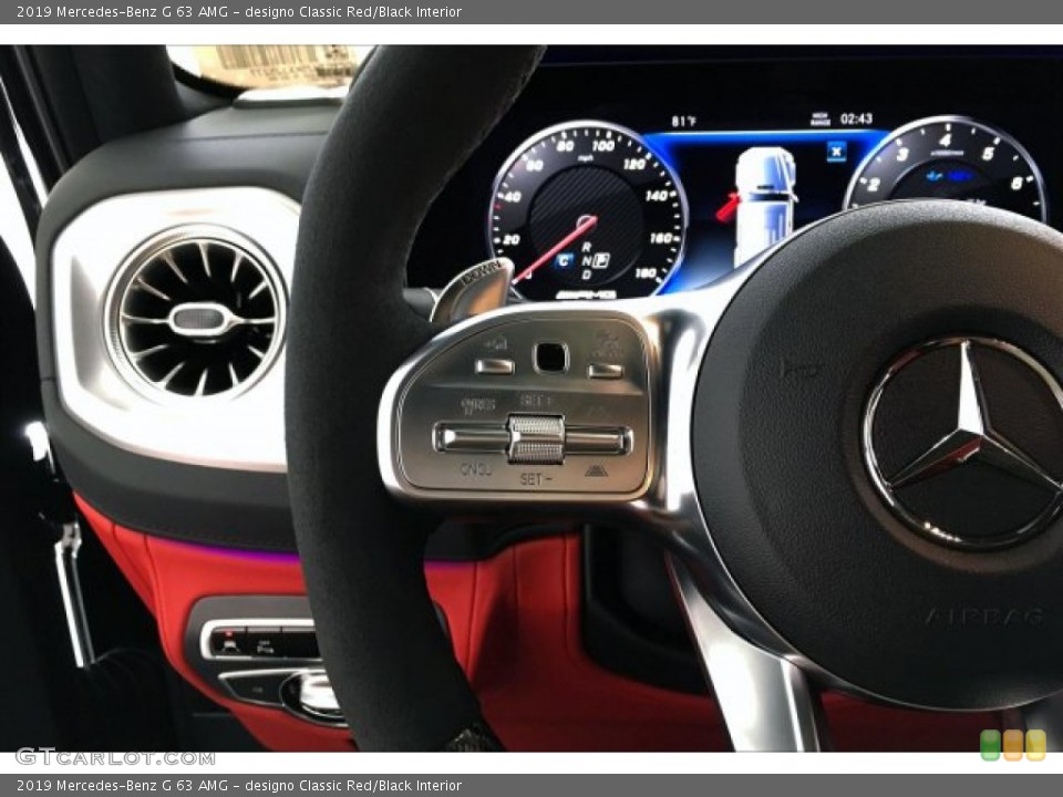 designo Classic Red/Black Interior Steering Wheel for the 2019 Mercedes-Benz G 63 AMG #134423877