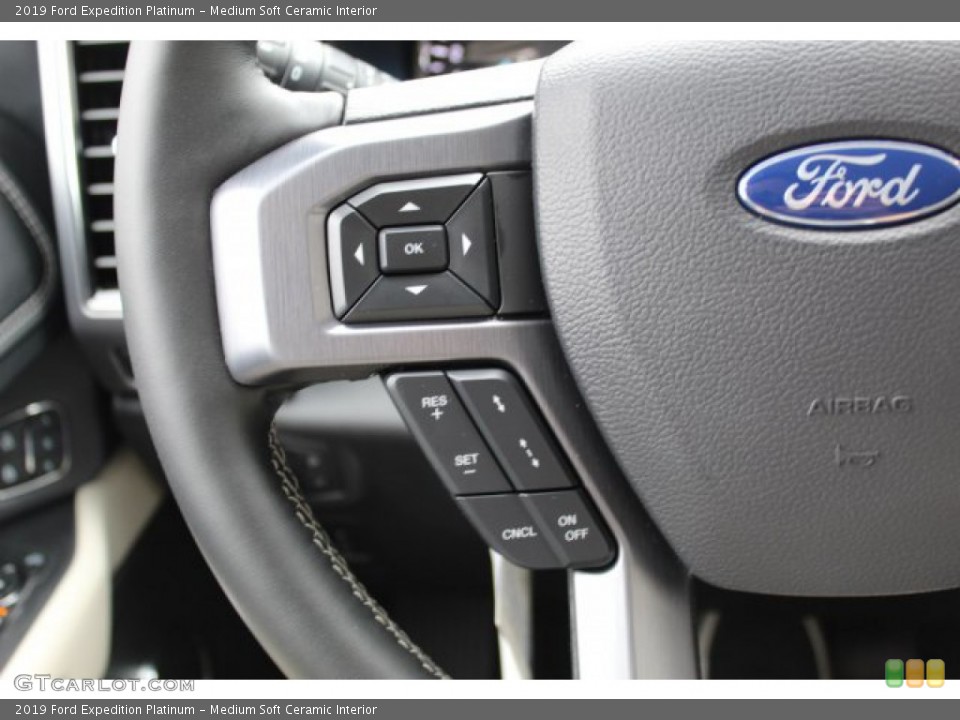 Medium Soft Ceramic Interior Steering Wheel for the 2019 Ford Expedition Platinum #134429079