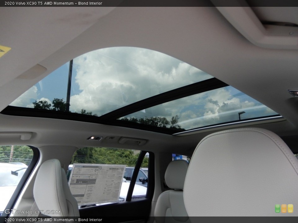Blond Interior Sunroof for the 2020 Volvo XC90 T5 AWD Momentum #134429785