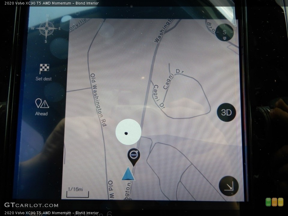 Blond Interior Navigation for the 2020 Volvo XC90 T5 AWD Momentum #134429826