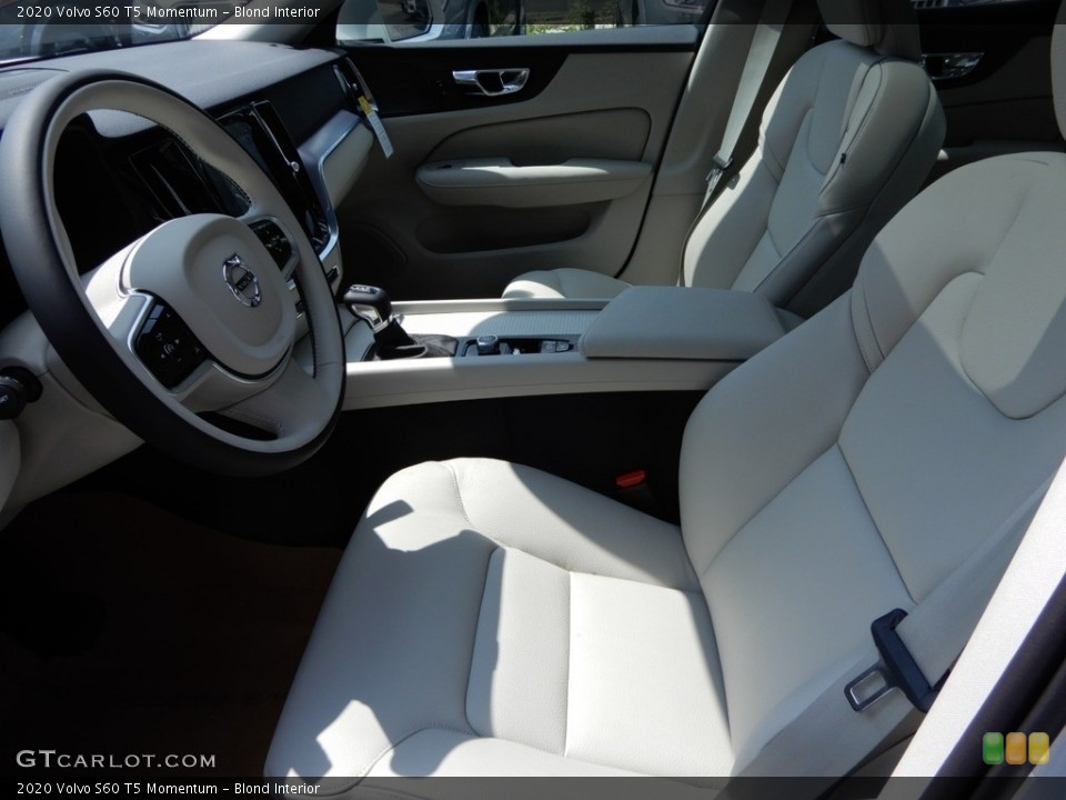 Blond Interior Front Seat for the 2020 Volvo S60 T5 Momentum #134430492