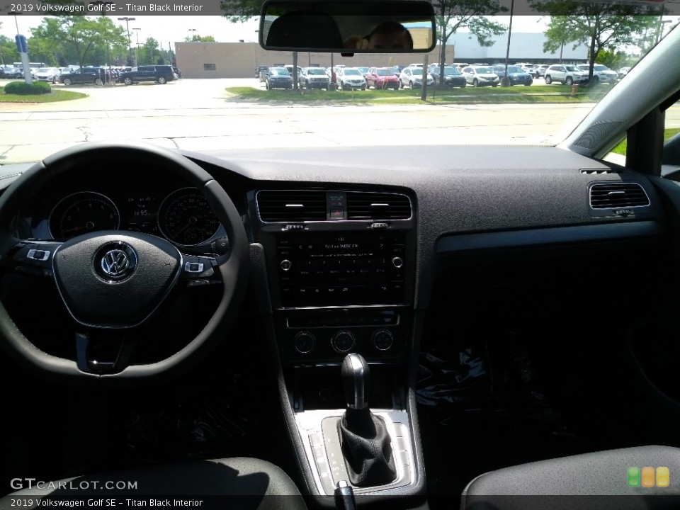 Titan Black Interior Dashboard for the 2019 Volkswagen Golf SE #134439216