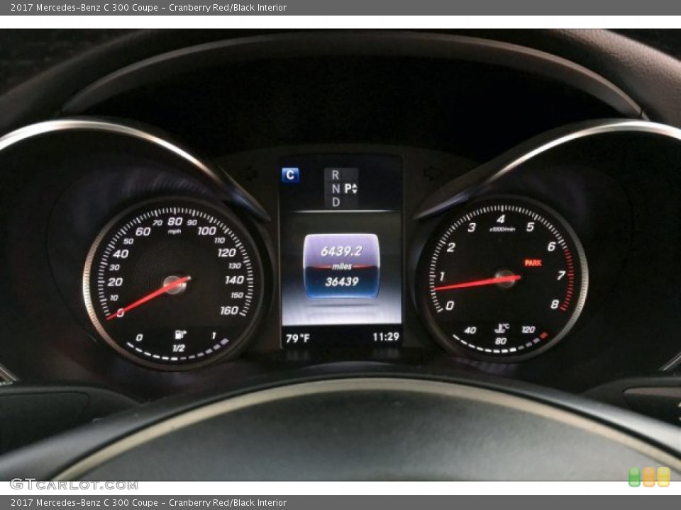 Cranberry Red/Black Interior Gauges for the 2017 Mercedes-Benz C 300 Coupe #134439773