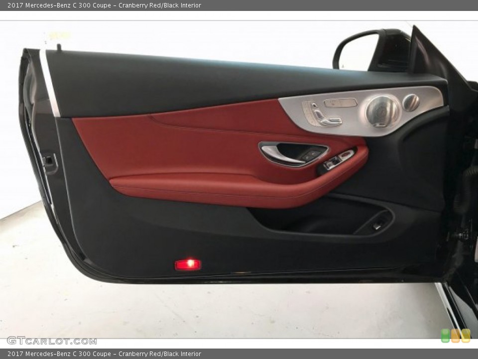 Cranberry Red/Black Interior Door Panel for the 2017 Mercedes-Benz C 300 Coupe #134439849