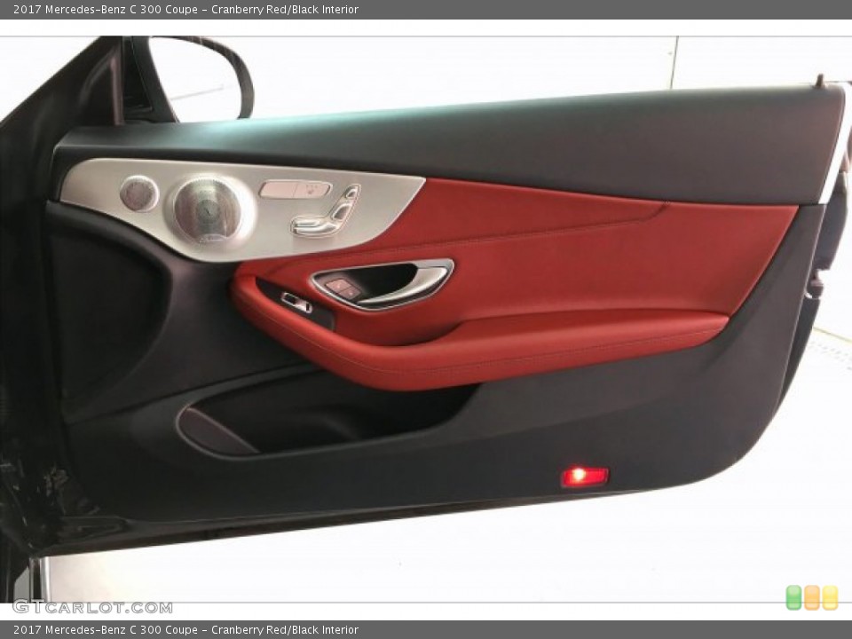 Cranberry Red/Black Interior Door Panel for the 2017 Mercedes-Benz C 300 Coupe #134439909