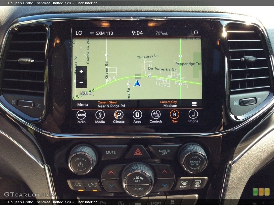 Black Interior Navigation for the 2019 Jeep Grand Cherokee Limited 4x4 #134460232