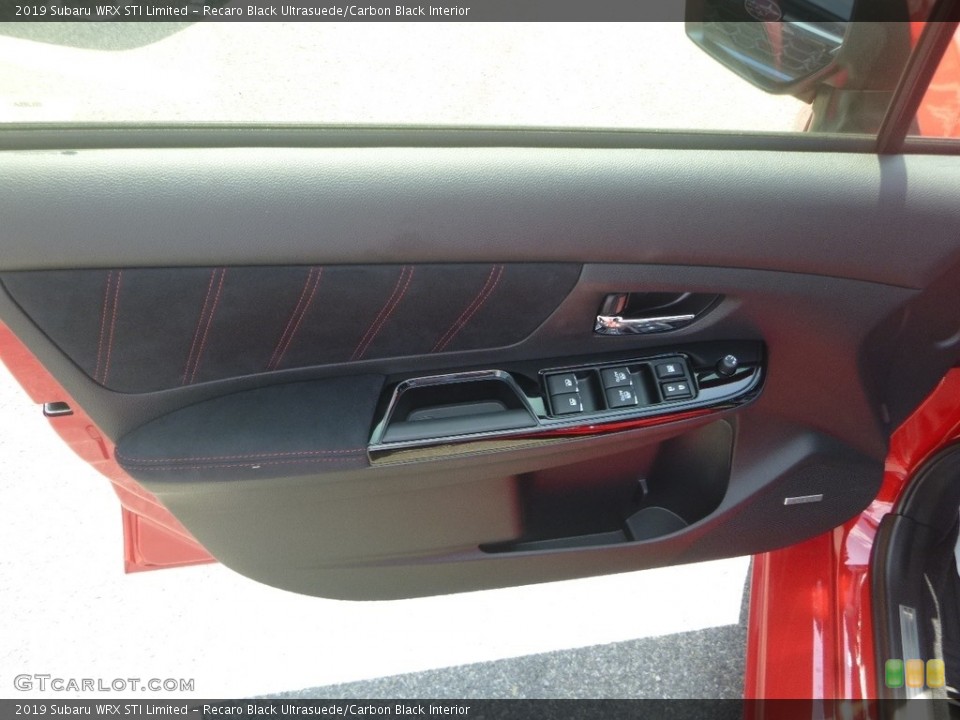 Recaro Black Ultrasuede/Carbon Black Interior Door Panel for the 2019 Subaru WRX STI Limited #134476679
