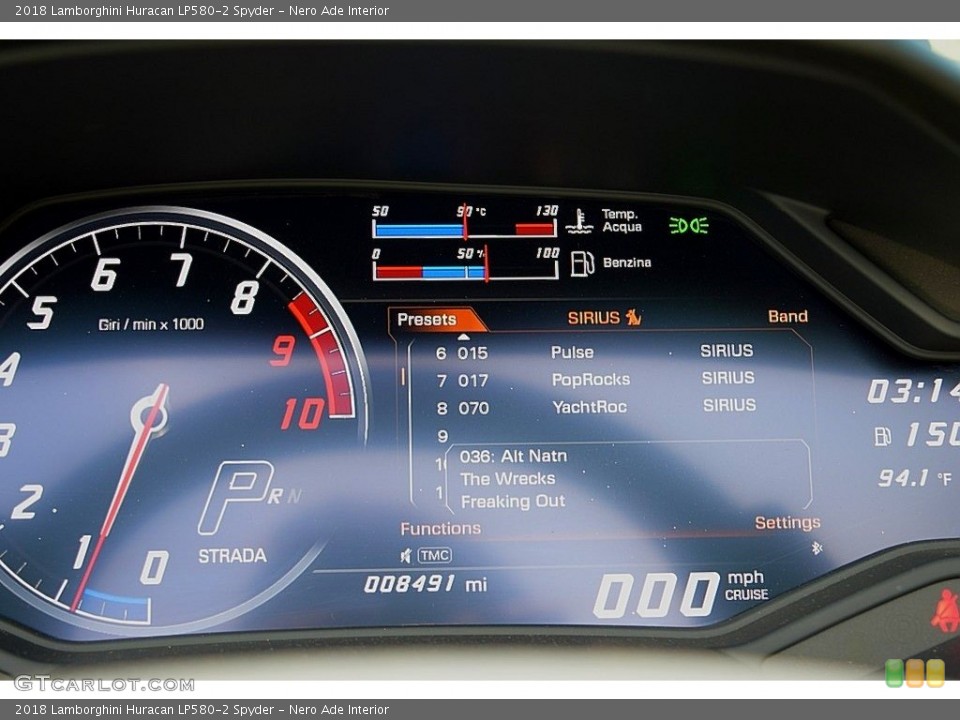 Nero Ade Interior Gauges for the 2018 Lamborghini Huracan LP580-2 Spyder #134487788