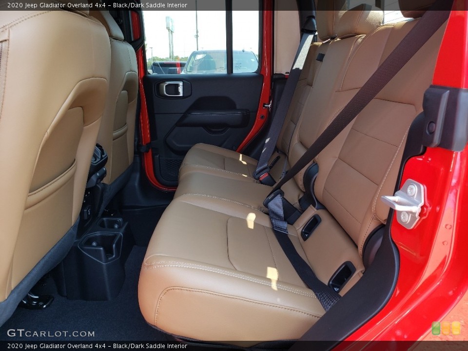 Black/Dark Saddle Interior Rear Seat for the 2020 Jeep Gladiator Overland 4x4 #134489942