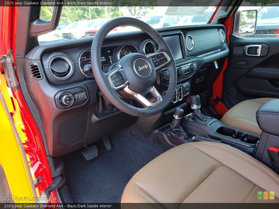 Black/Dark Saddle Interior Photo for the 2020 Jeep Gladiator Overland 4x4 #134489972