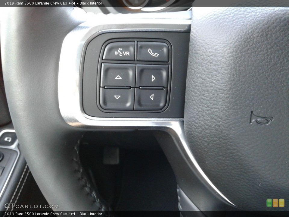 Black Interior Steering Wheel for the 2019 Ram 3500 Laramie Crew Cab 4x4 #134502122