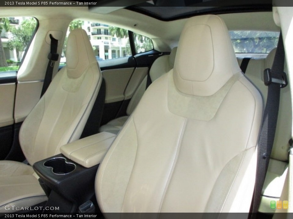 Tan Interior Front Seat for the 2013 Tesla Model S P85 Performance #134503556