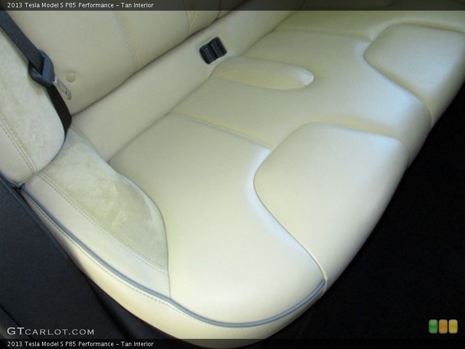 Tan Interior Rear Seat for the 2013 Tesla Model S P85 Performance #134503823
