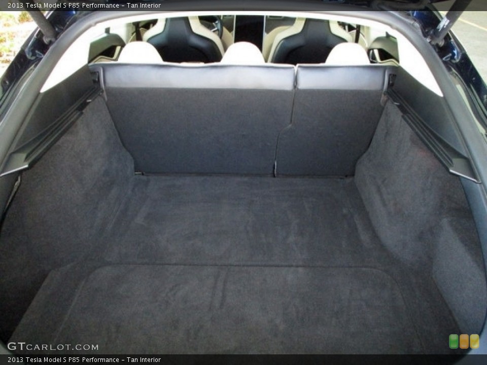 Tan Interior Trunk for the 2013 Tesla Model S P85 Performance #134503865