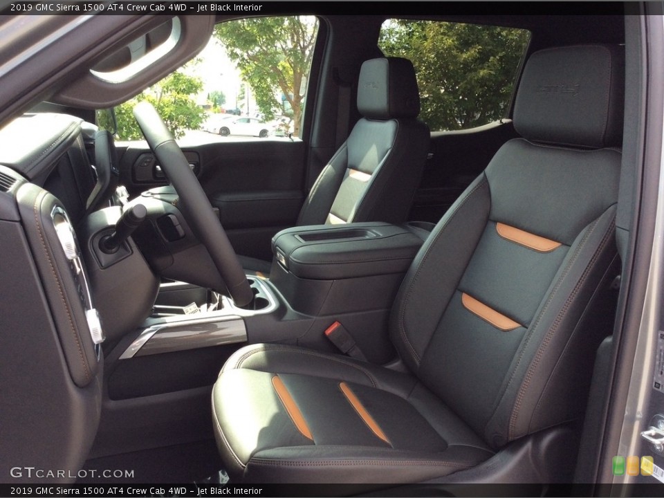 Jet Black Interior Front Seat for the 2019 GMC Sierra 1500 AT4 Crew Cab 4WD #134505507