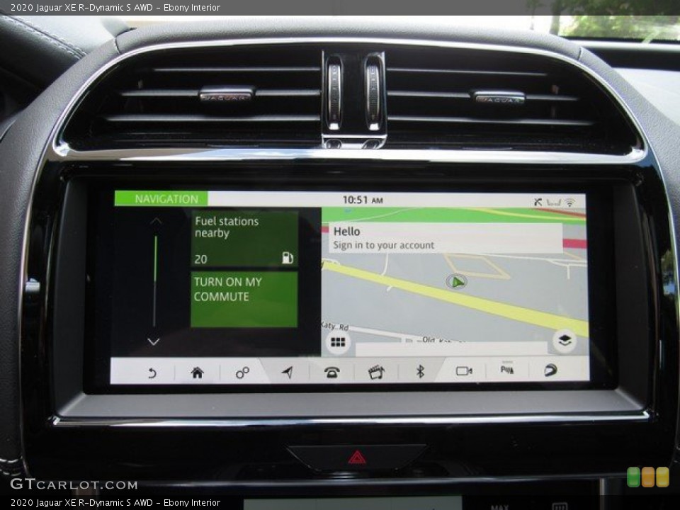 Ebony Interior Navigation for the 2020 Jaguar XE R-Dynamic S AWD #134534866