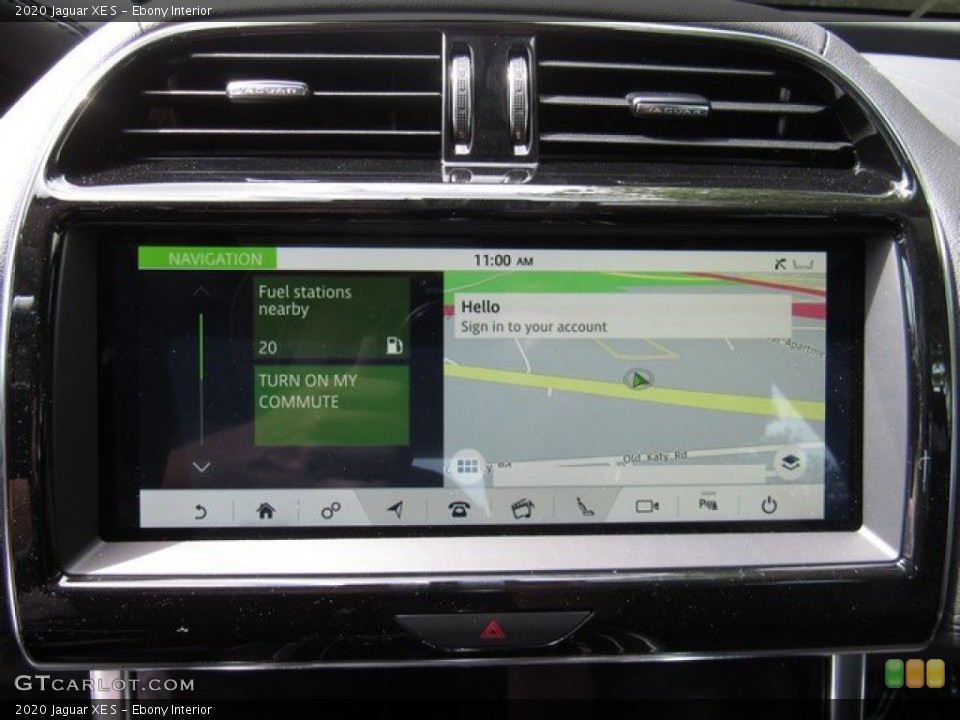 Ebony Interior Navigation for the 2020 Jaguar XE S #134535727