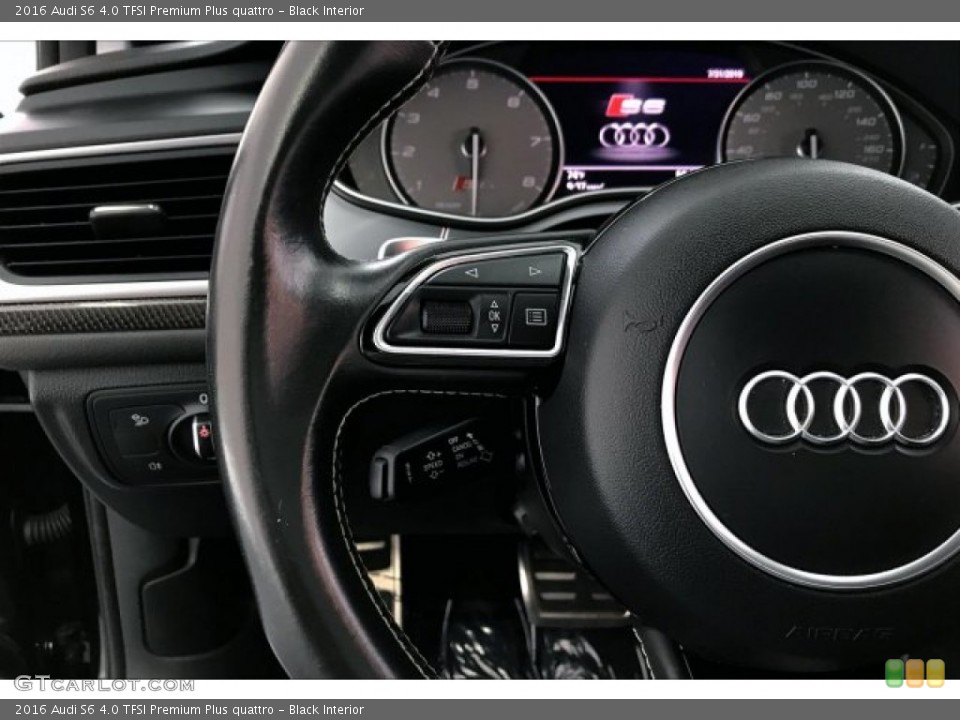 Black Interior Steering Wheel for the 2016 Audi S6 4.0 TFSI Premium Plus quattro #134555180