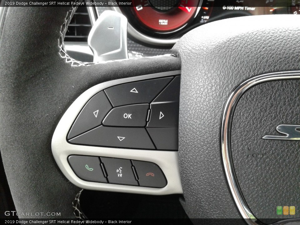 Black Interior Steering Wheel for the 2019 Dodge Challenger SRT Hellcat Redeye Widebody #134563645
