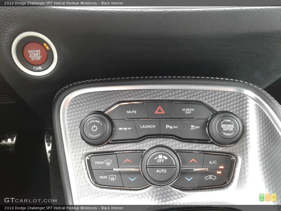 Black Interior Controls for the 2019 Dodge Challenger SRT Hellcat Redeye Widebody #134563894