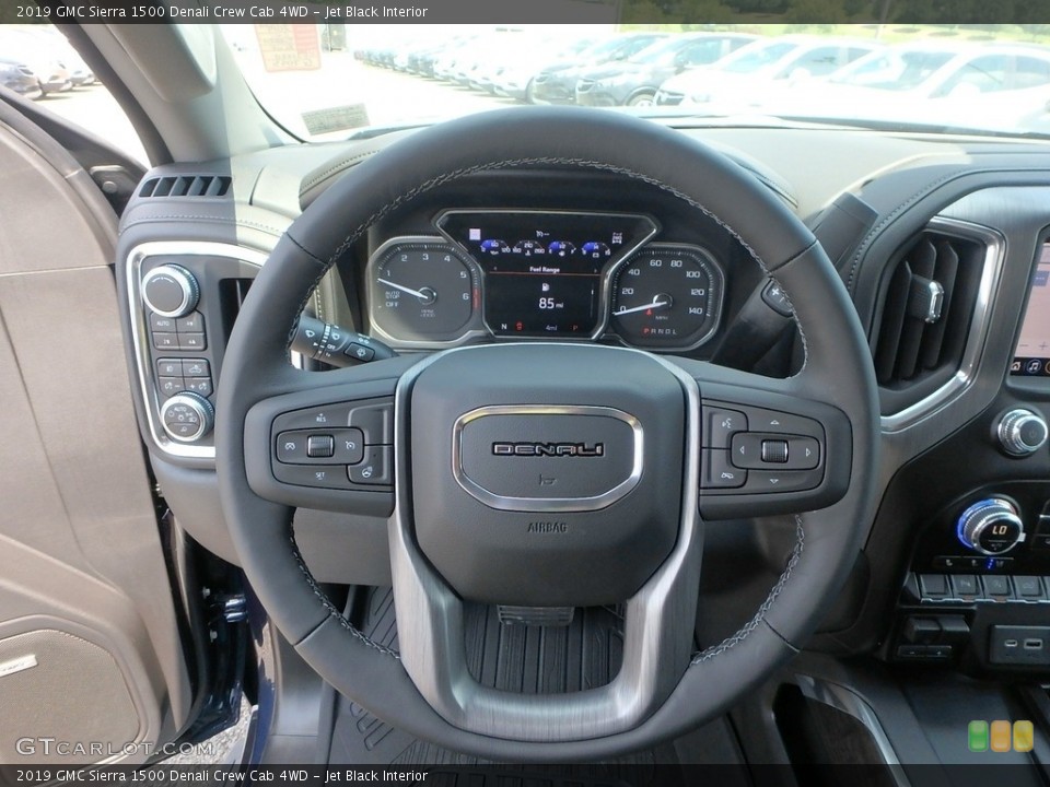 Jet Black Interior Steering Wheel for the 2019 GMC Sierra 1500 Denali Crew Cab 4WD #134570479