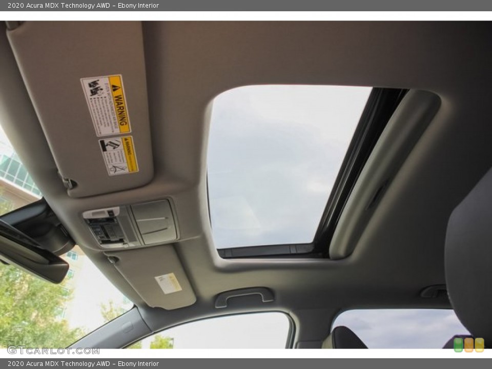 Ebony Interior Sunroof for the 2020 Acura MDX Technology AWD #134576908