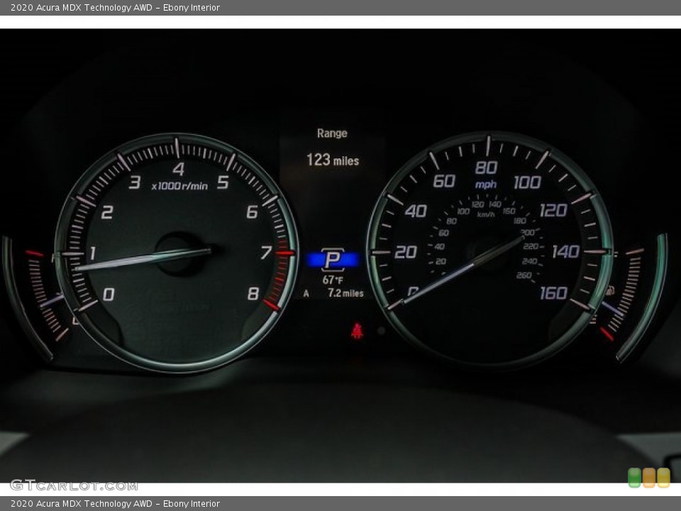 Ebony Interior Gauges for the 2020 Acura MDX Technology AWD #134581999