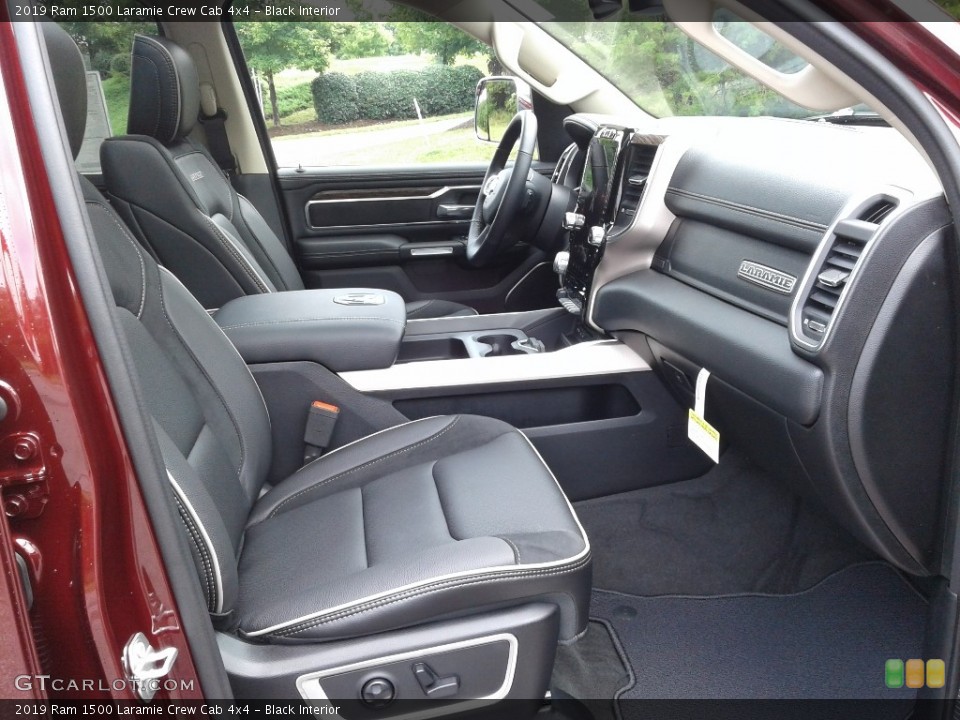 Black Interior Front Seat for the 2019 Ram 1500 Laramie Crew Cab 4x4 #134589307